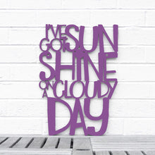 Load image into Gallery viewer, Spunky Fluff Proudly handmade in South Dakota, USA Medium / Purple I&#39;ve Got Sunshine on a Cloudy Day
