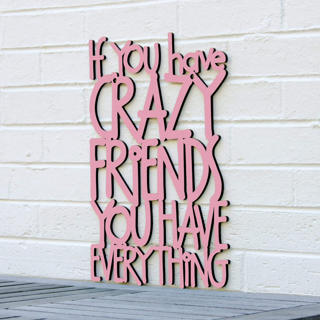 Spunky Fluff Proudly handmade in South Dakota, USA Medium / Pink If You Have Crazy Friends You Have Everything