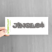 Load image into Gallery viewer, Spunky Fluff Proudly handmade in South Dakota, USA Charcoal Gray Jingle-Tiny Word Magnet
