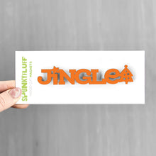 Load image into Gallery viewer, Spunky Fluff Proudly handmade in South Dakota, USA Orange Jingle-Tiny Word Magnet
