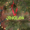 Spunky Fluff Proudly handmade in South Dakota, USA Ornament / Pear Green Jingle Tiny Word Ornament