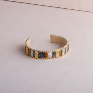 Etkie Jewelry Jordan Beaded Glass Cuff -Small