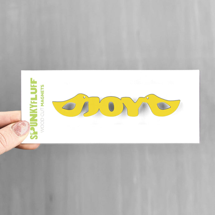 Spunky Fluff Proudly handmade in South Dakota, USA Yellow Joy-Tiny Word Magnet