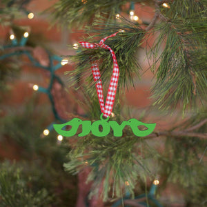 Spunky Fluff Proudly handmade in South Dakota, USA Grass Green Joy Tiny Word Ornament