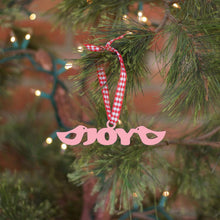 Load image into Gallery viewer, Spunky Fluff Proudly handmade in South Dakota, USA Pink Joy Tiny Word Ornament
