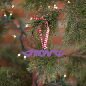 Spunky Fluff Proudly handmade in South Dakota, USA Purple Joy Tiny Word Ornament