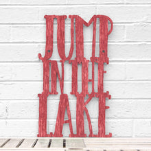 Load image into Gallery viewer, Spunky Fluff Proudly handmade in South Dakota, USA Medium / Weathered Red Jump in the Lake
