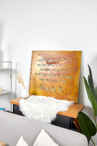 Prairie Dance Proudly Handmade in South Dakota, USA "Just The Two Of Us" Lyric Wall Art