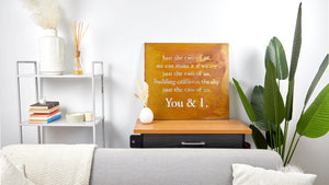 Prairie Dance Proudly Handmade in South Dakota, USA "Just The Two Of Us" Lyric Wall Art