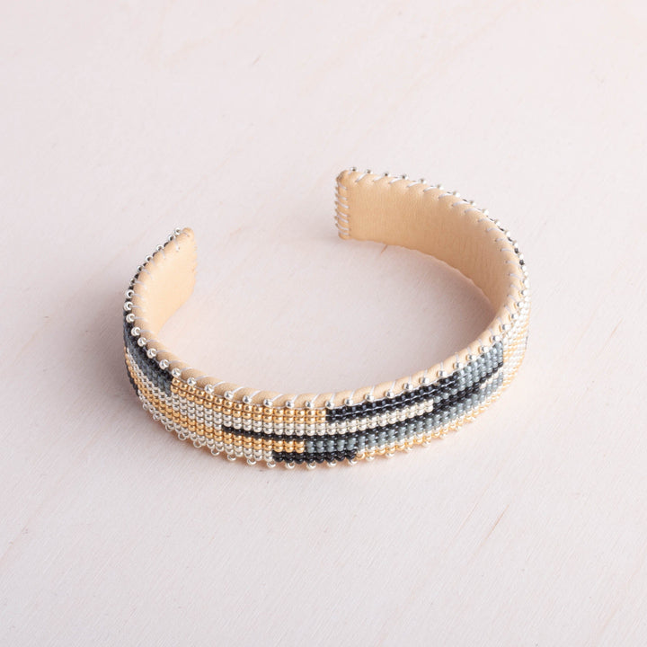 Etkie Jewelry Kalani Beaded Glass Cuff -Small