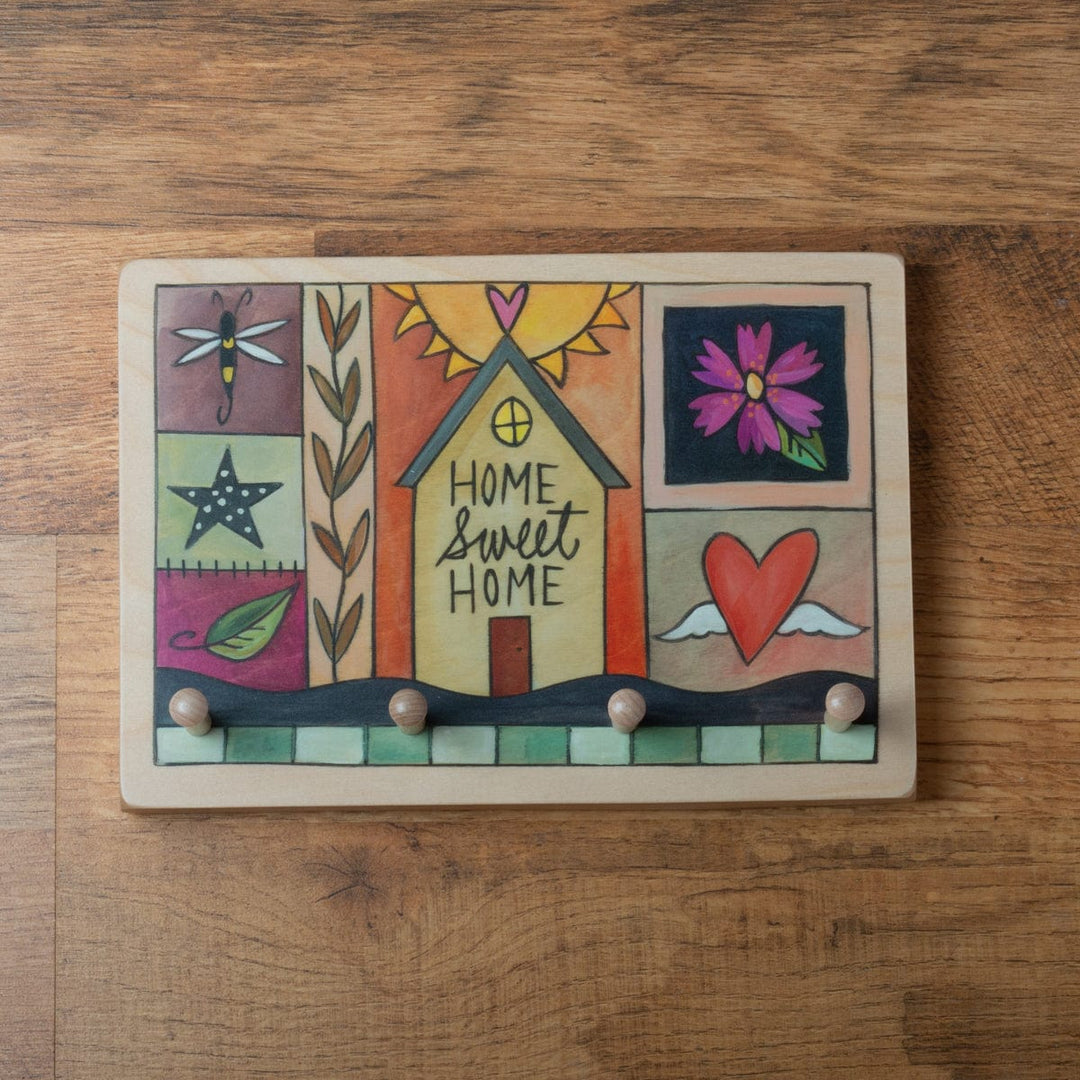 Sticks Key Ring Plaque - Home Sweet Home