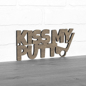 Spunky Fluff Proudly handmade in South Dakota, USA Small / Weathered Brown Kiss My Putt