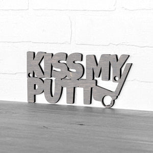 Spunky Fluff Proudly handmade in South Dakota, USA Small / Weathered Gray Kiss My Putt