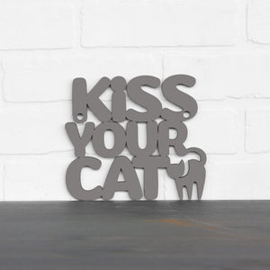 Spunky Fluff Proudly handmade in South Dakota, USA Small / Charcoal Gray Kiss Your Cat