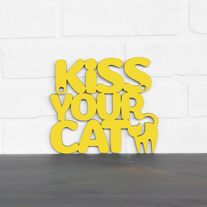 Spunky Fluff Proudly handmade in South Dakota, USA Small / Yellow Kiss Your Cat