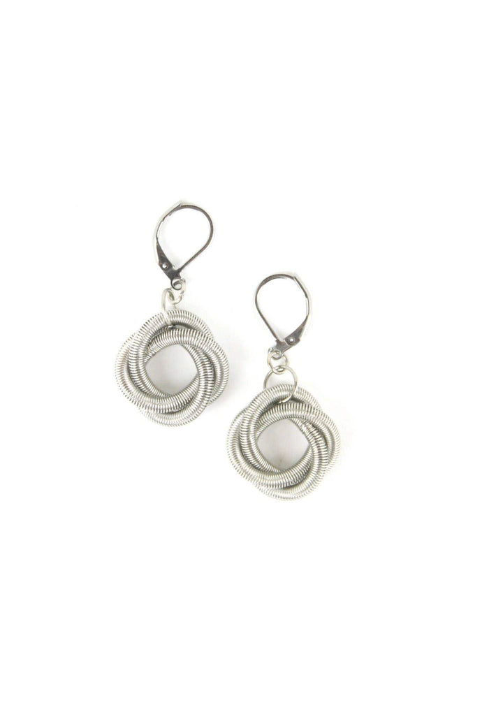Sea Lily L3A-E - Silver Twist Loop Earring