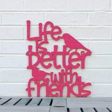 Load image into Gallery viewer, Spunky Fluff Proudly handmade in South Dakota, USA Medium / Magenta Life is Better With Friends
