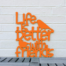 Load image into Gallery viewer, Spunky Fluff Proudly handmade in South Dakota, USA Medium / Orange Life is Better With Friends
