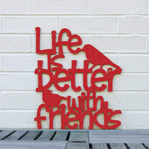 Spunky Fluff Proudly handmade in South Dakota, USA Medium / Red Life is Better With Friends