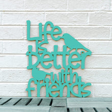 Load image into Gallery viewer, Spunky Fluff Proudly handmade in South Dakota, USA Medium / Turquoise Life is Better With Friends
