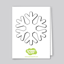 Load image into Gallery viewer, Spunky Fluff Proudly handmade in South Dakota, USA White Limited Edition Snowflake Magnet, Large
