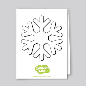 Spunky Fluff Proudly handmade in South Dakota, USA White Limited Edition Snowflake Magnet, Large