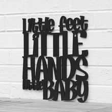 Load image into Gallery viewer, Spunky Fluff Proudly handmade in South Dakota, USA Medium / Black Little Feet, Little Hands, Little Baby
