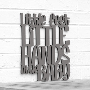 Spunky Fluff Proudly handmade in South Dakota, USA Medium / Charcoal Gray Little Feet, Little Hands, Little Baby