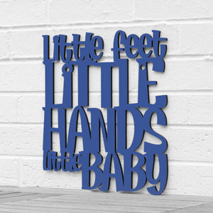 Spunky Fluff Proudly handmade in South Dakota, USA Medium / Cobalt Blue Little Feet, Little Hands, Little Baby