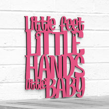 Load image into Gallery viewer, Spunky Fluff Proudly handmade in South Dakota, USA Medium / Magenta Little Feet, Little Hands, Little Baby
