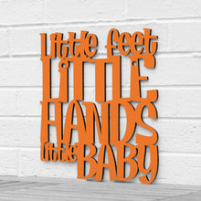 Load image into Gallery viewer, Spunky Fluff Proudly handmade in South Dakota, USA Medium / Orange Little Feet, Little Hands, Little Baby
