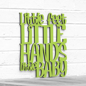 Spunky Fluff Proudly handmade in South Dakota, USA Medium / Pear Green Little Feet, Little Hands, Little Baby