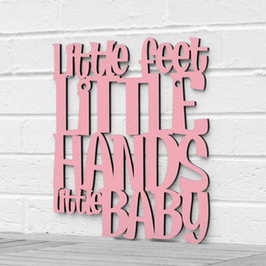 Spunky Fluff Proudly handmade in South Dakota, USA Medium / Pink Little Feet, Little Hands, Little Baby