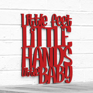 Spunky Fluff Proudly handmade in South Dakota, USA Medium / Red Little Feet, Little Hands, Little Baby
