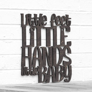 Spunky Fluff Proudly handmade in South Dakota, USA Medium / Weathered Ebony Little Feet, Little Hands, Little Baby