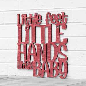Spunky Fluff Proudly handmade in South Dakota, USA Medium / Weathered Red Little Feet, Little Hands, Little Baby