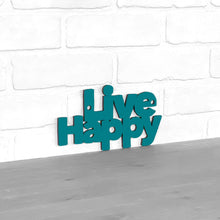 Load image into Gallery viewer, Spunky Fluff Proudly handmade in South Dakota, USA Small / Teal Live Happy
