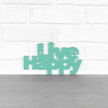 Load image into Gallery viewer, Spunky Fluff Proudly handmade in South Dakota, USA Small / Turquoise Live Happy
