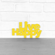 Load image into Gallery viewer, Spunky Fluff Proudly handmade in South Dakota, USA Small / Yellow Live Happy
