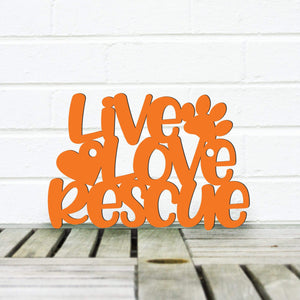 Spunky Fluff Proudly handmade in South Dakota, USA Small / Orange Live Love Rescue