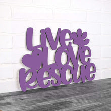 Load image into Gallery viewer, Spunky Fluff Proudly handmade in South Dakota, USA Small / Purple Live Love Rescue
