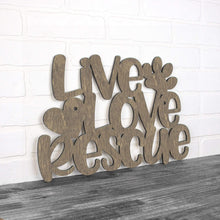 Load image into Gallery viewer, Spunky Fluff Proudly handmade in South Dakota, USA Small / Weathered Brown Live Love Rescue
