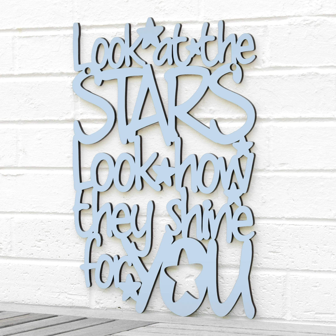 Spunky Fluff Proudly handmade in South Dakota, USA Medium / Powder "Look At The Stars" Wall Décor (From Coldplay&