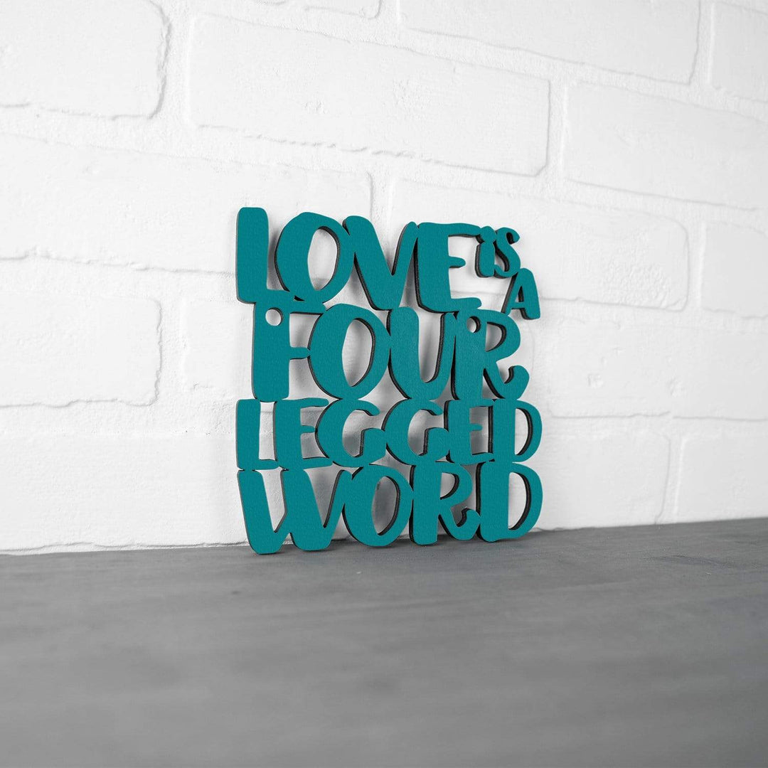 Spunky Fluff Proudly handmade in South Dakota, USA Medium / Teal Love Is A Four-Legged Word