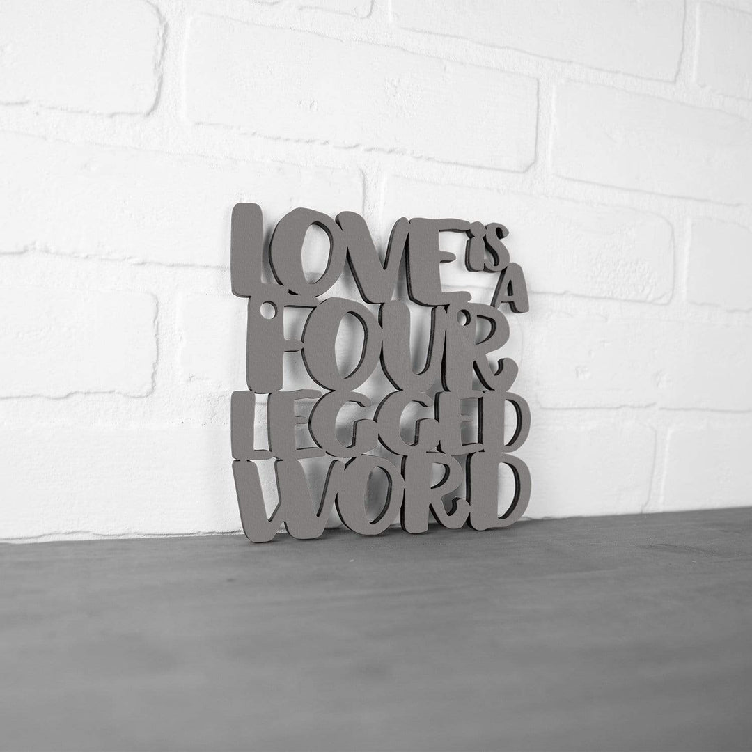 Spunky Fluff Proudly handmade in South Dakota, USA Small / Charcoal Gray Love Is A Four-Legged Word