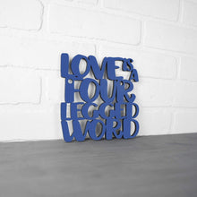 Load image into Gallery viewer, Spunky Fluff Proudly handmade in South Dakota, USA Small / Cobalt Blue Love Is A Four-Legged Word
