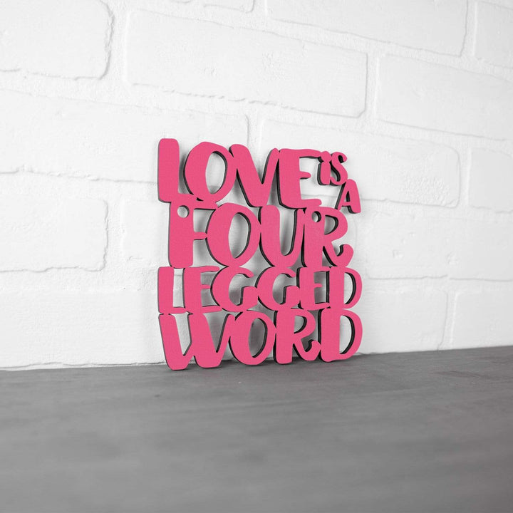 Spunky Fluff Proudly handmade in South Dakota, USA Small / Magenta Love Is A Four-Legged Word