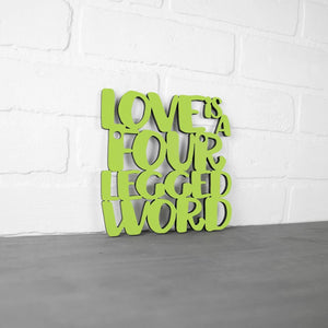 Spunky Fluff Proudly handmade in South Dakota, USA Small / Pear Green Love Is A Four-Legged Word