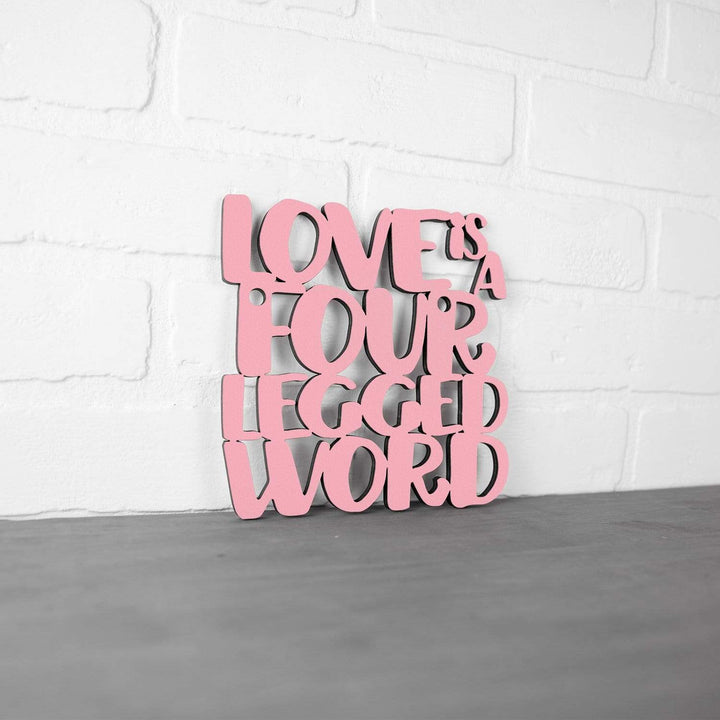 Spunky Fluff Proudly handmade in South Dakota, USA Small / Pink Love Is A Four-Legged Word