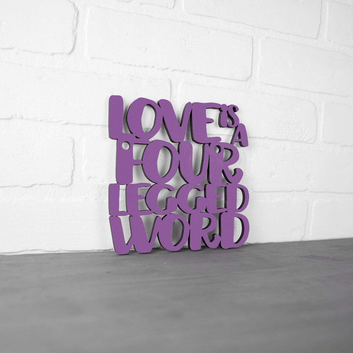 Spunky Fluff Proudly handmade in South Dakota, USA Small / Purple Love Is A Four-Legged Word